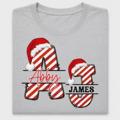 Christmas Monogram Letter DTF Transfer