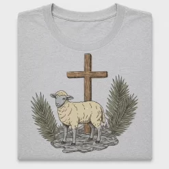 Christian Sheep With Cross DTF Transfer