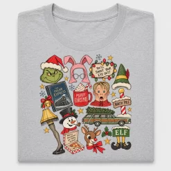 Retro Christmas Movies Collage DTF Transfer