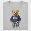Patriotic Teddy Bear USA DTF Transfer