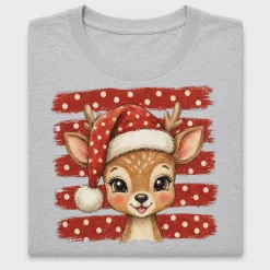 Christmas Reindeer Santa Hat DTF Transfer