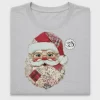 Vintage Patchwork Santa DTF Transfer