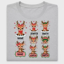 Personalized Christmas Reindeer DTF Transfer