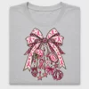 Pink Ribbon Football Bow DTF Transfer