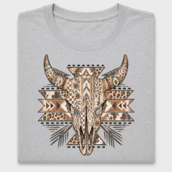 Western Bull Skull DTF Transfer