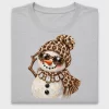 Glam Leopard Snowman DTF Transfer