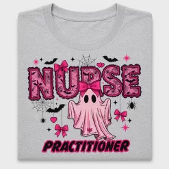 Girly Ghost Nurse Practitioner DTF Transfer