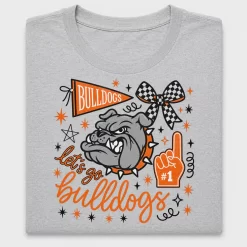 Retro Bulldog Mascot DTF Transfer