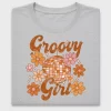 Retro Groovy Girl Disco Ball DTF Transfer