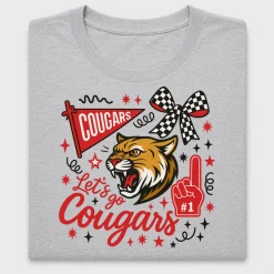 Retro Cougars Mascot DTF Transfer