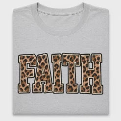 Leopard Print Faith DTF Transfer
