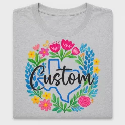 Custom Texas Floral DTF Transfer