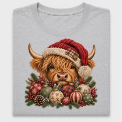Christmas Highland Cow DTF Transfer