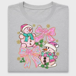 Coquette Snowman Christmas DTF Transfer