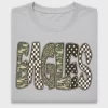 Retro School Name Camo Checkered DTF Transfer