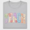 Cottagecore TEACH Quilted Floral DTF Transfer