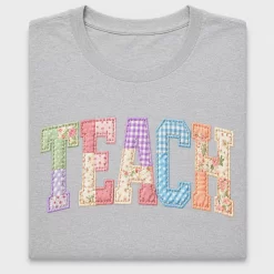 Cottagecore TEACH Quilted Floral DTF Transfer