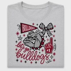 Retro Bulldog Mascot DTF Transfer