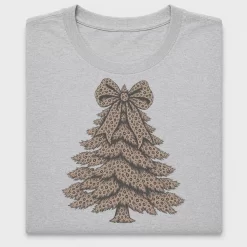 Leopard Bow Christmas Tree DTF Transfer