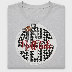 Football Houndstooth Initial DTF Transfer