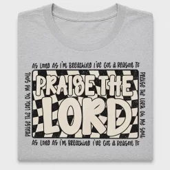 Retro Checkered Praise Lord DTF Transfer