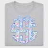 Floral Bow Monogram Letter H DTF Transfer