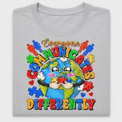 Autism Awareness Earth DTF Transfer