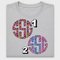 Leopard Print Initial Monogram DTF Transfer
