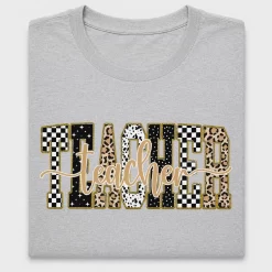 Retro Teacher Leopard DTF Transfer