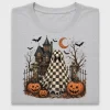 Halloween Checkered Ghost DTF Transfer