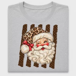 Leopard Santa Head DTF Transfer