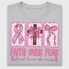 Faith Over Fear Breast Cancer Awareness DTF Transfer