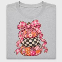 Preppy Pink Pumpkin Stack DTF Transfer