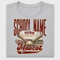 Retro Baseball Home of Mascot DTF Transfer