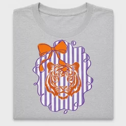 Tiger Bow Seersucker DTF Transfer