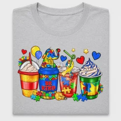 Autism Awareness Coffee Cup DTF Transfer