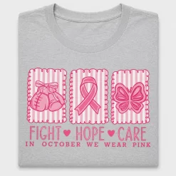 Fight Hope Care Breast Cancer DTF Transfer
