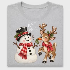 Funny Christmas Snowman Reindeer DTF Transfer