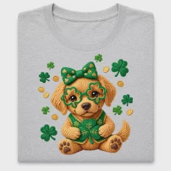 St Patricks Day Golden Retriever DTF Transfer