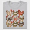 Patchwork Chicken DTF Transfer