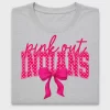 Pink Out Polka Dot Varsity Bow DTF Transfer