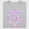 Floral Monogram Bow DTF Transfer
