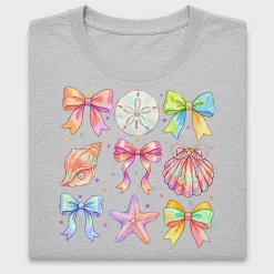 Watercolor Seashell Bow DTF Transfer