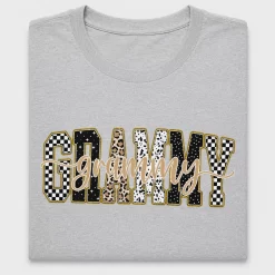 Retro Grammy Checkered Leopard DTF Transfer