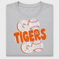 Retro Tigers Distressed Baseball DTF Transfer
