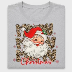 Leopard Merry Christmas Santa DTF Transfer