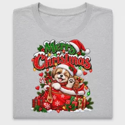 Merry Christmas Puppy DTF Transfer