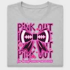 Pink Out Football Bow DTF Transfer