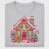 Whimsical Gingerbread House DTF Transfer
