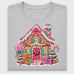 Whimsical Gingerbread House DTF Transfer